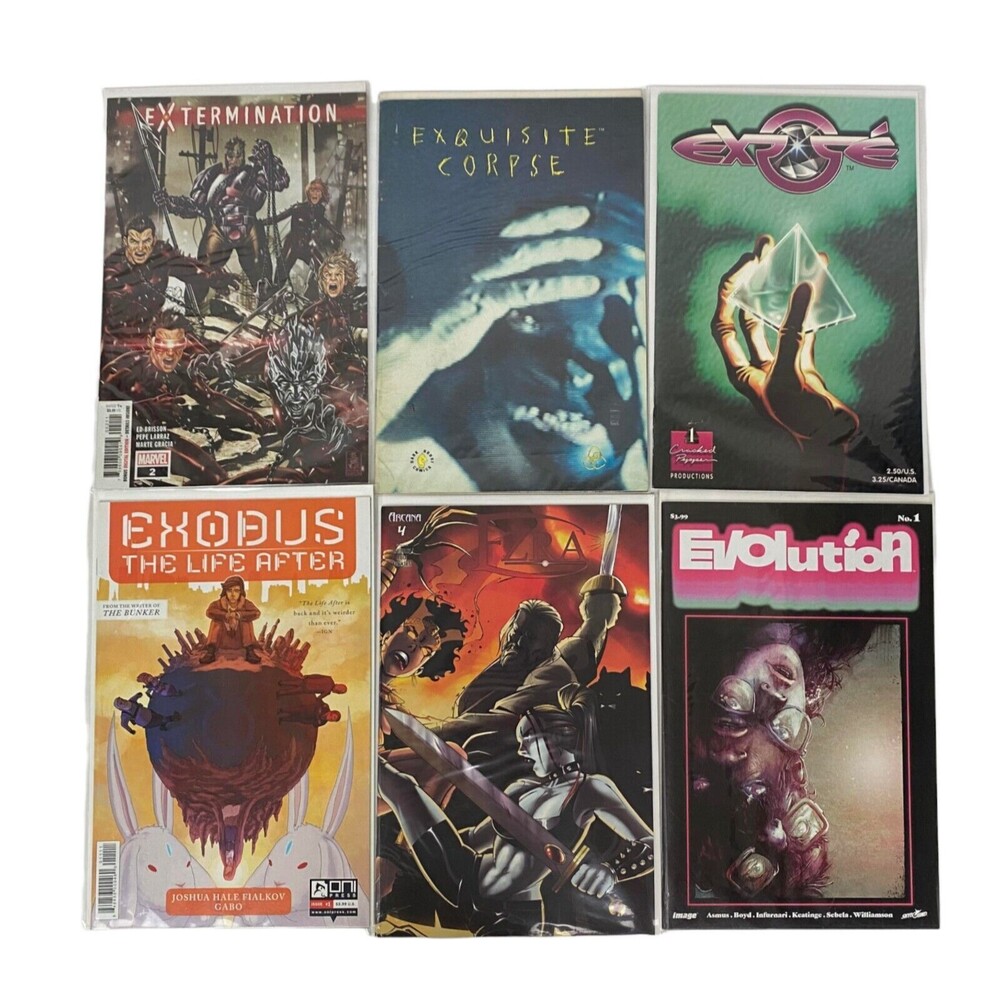 Extermination, Exquisite Corpse, Evolution, Expose, Exodus Ezra Mixed Comics Lot